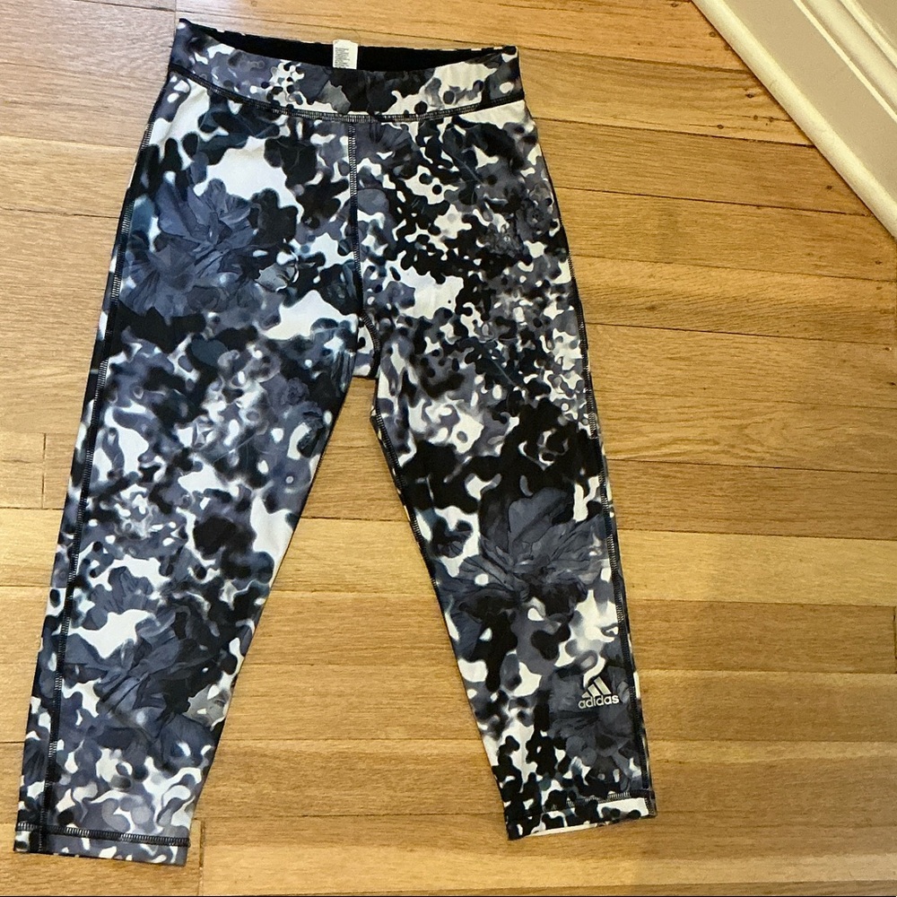 Adidas Monochrome Floral Leggings
